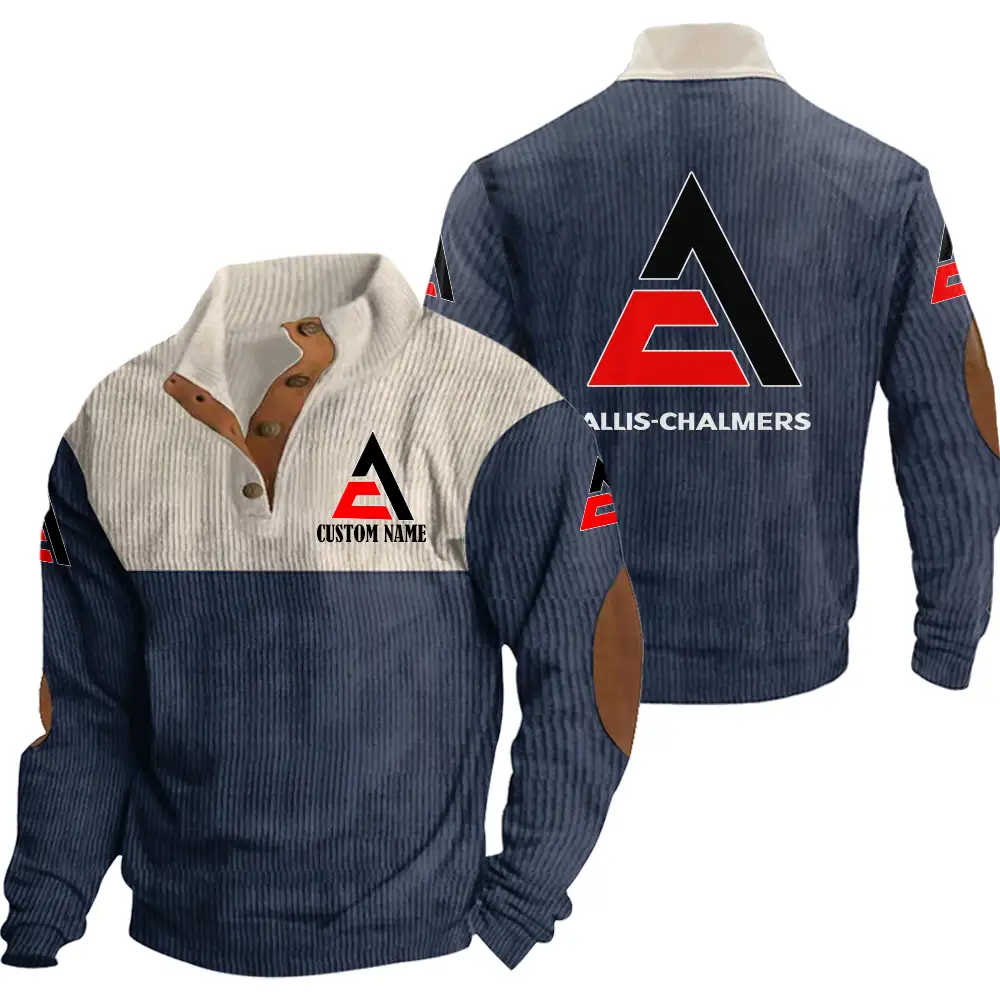 Allis Chalmers Men's Corduroy Casual Stand Collar Sweatshirts Vintage Color Customize Name and Logo Car or Motorcycles model - Image 3