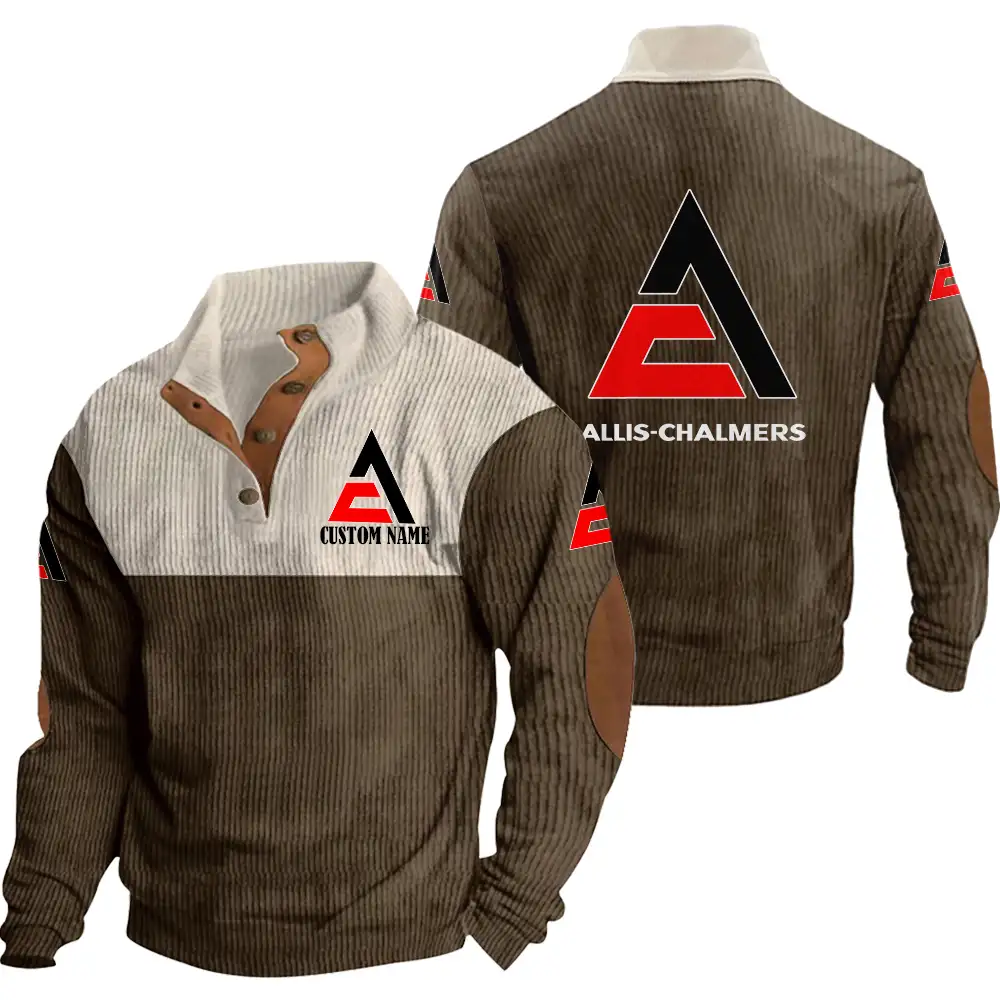 Allis Chalmers Men's Corduroy Casual Stand Collar Sweatshirts Vintage Color Customize Name and Logo Car or Motorcycles model - Image 6