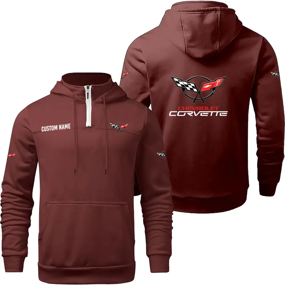 Chevrolet Corvette C5 Hoodie sweater Winter Casual Top Sweater Solid Color Sweatshirts Hooded Zipper Customize Name and Logo Car or Motorcycles model - Image 6