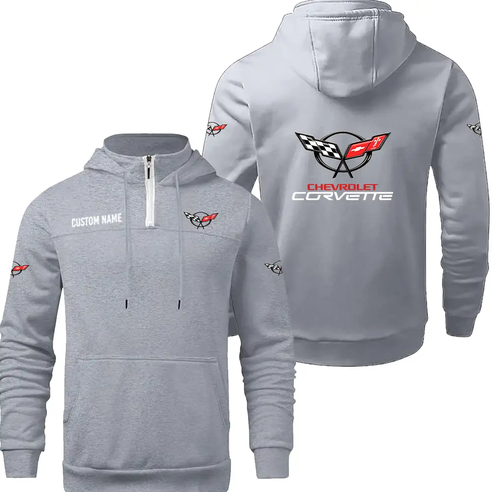 Chevrolet Corvette C5 Hoodie sweater Winter Casual Top Sweater Solid Color Sweatshirts Hooded Zipper Customize Name and Logo Car or Motorcycles model - Image 4