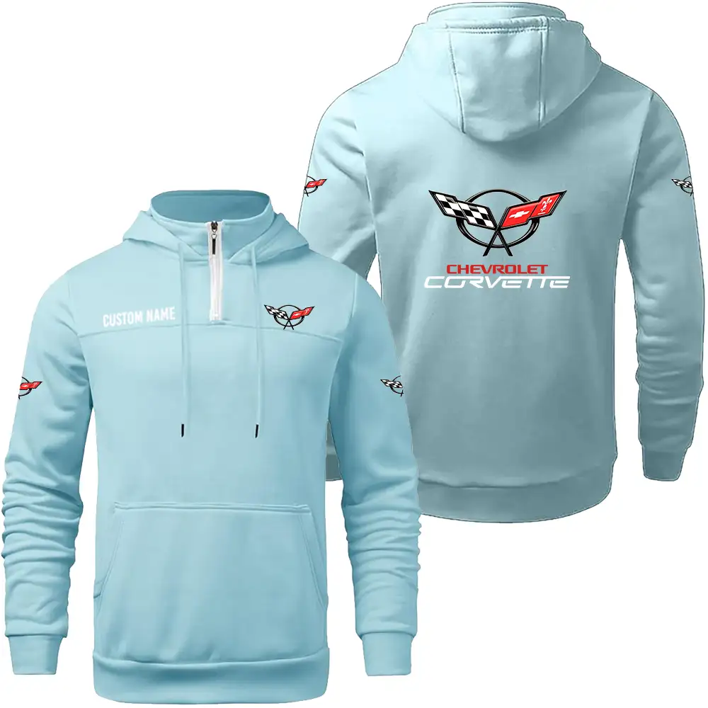 Chevrolet Corvette C5 Hoodie sweater Winter Casual Top Sweater Solid Color Sweatshirts Hooded Zipper Customize Name and Logo Car or Motorcycles model - Image 7