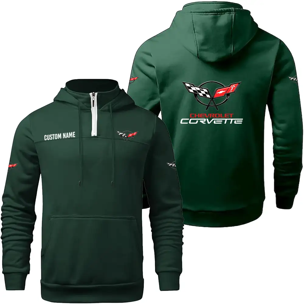 Chevrolet Corvette C5 Hoodie sweater Winter Casual Top Sweater Solid Color Sweatshirts Hooded Zipper Customize Name and Logo Car or Motorcycles model - Image 5