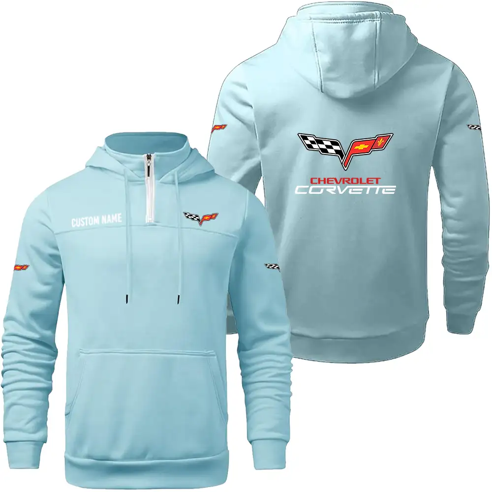 Chevrolet Corvette C6 Hoodie sweater Winter Casual Top Sweater Solid Color Sweatshirts Hooded Zipper Customize Name and Logo Car or Motorcycles model - Image 7