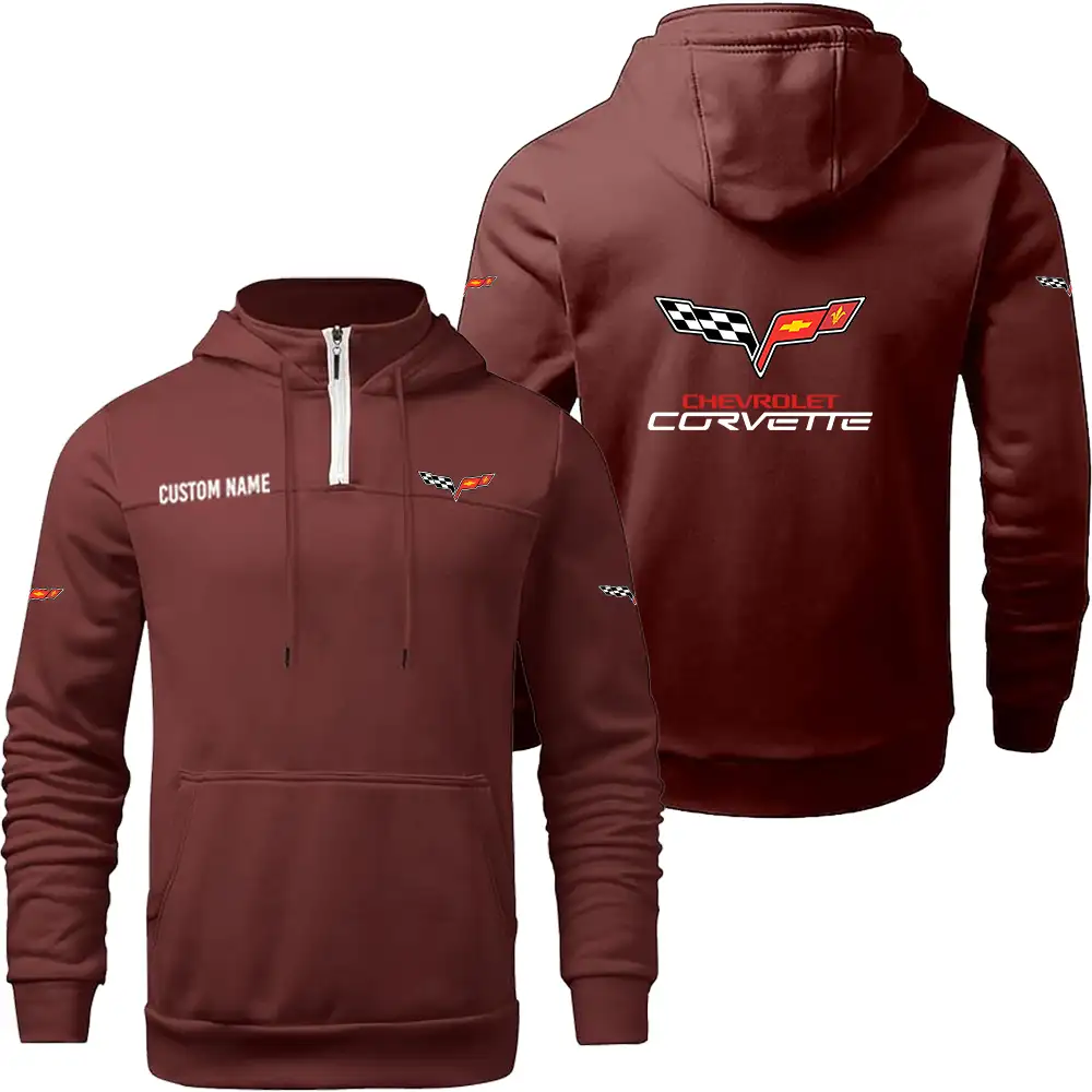 Chevrolet Corvette C6 Hoodie sweater Winter Casual Top Sweater Solid Color Sweatshirts Hooded Zipper Customize Name and Logo Car or Motorcycles model - Image 6