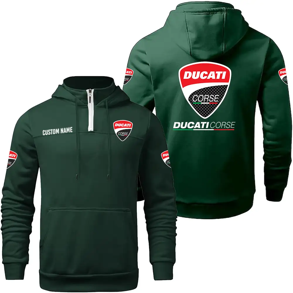 Ducati Corse Hoodie sweater Winter Casual Top Sweater Solid Color Sweatshirts Hooded Zipper Customize Name and Logo Car or Motorcycles model - Image 5
