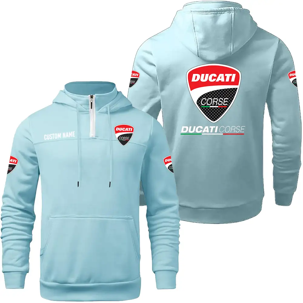 Ducati Corse Hoodie sweater Winter Casual Top Sweater Solid Color Sweatshirts Hooded Zipper Customize Name and Logo Car or Motorcycles model - Image 7