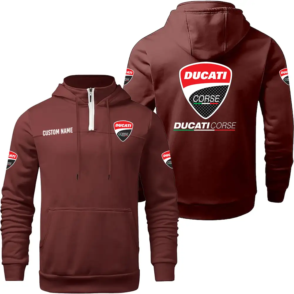 Ducati Corse Hoodie sweater Winter Casual Top Sweater Solid Color Sweatshirts Hooded Zipper Customize Name and Logo Car or Motorcycles model - Image 6