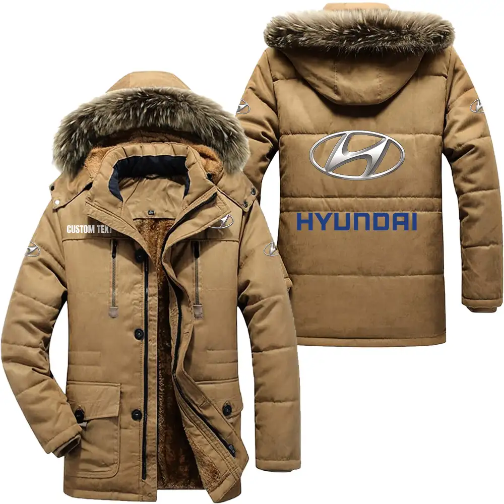 Hyundai Lapel Fur Integrated Fleece Jacket Customize Name,Customize Logo Car or Motorcycles model - Image 4