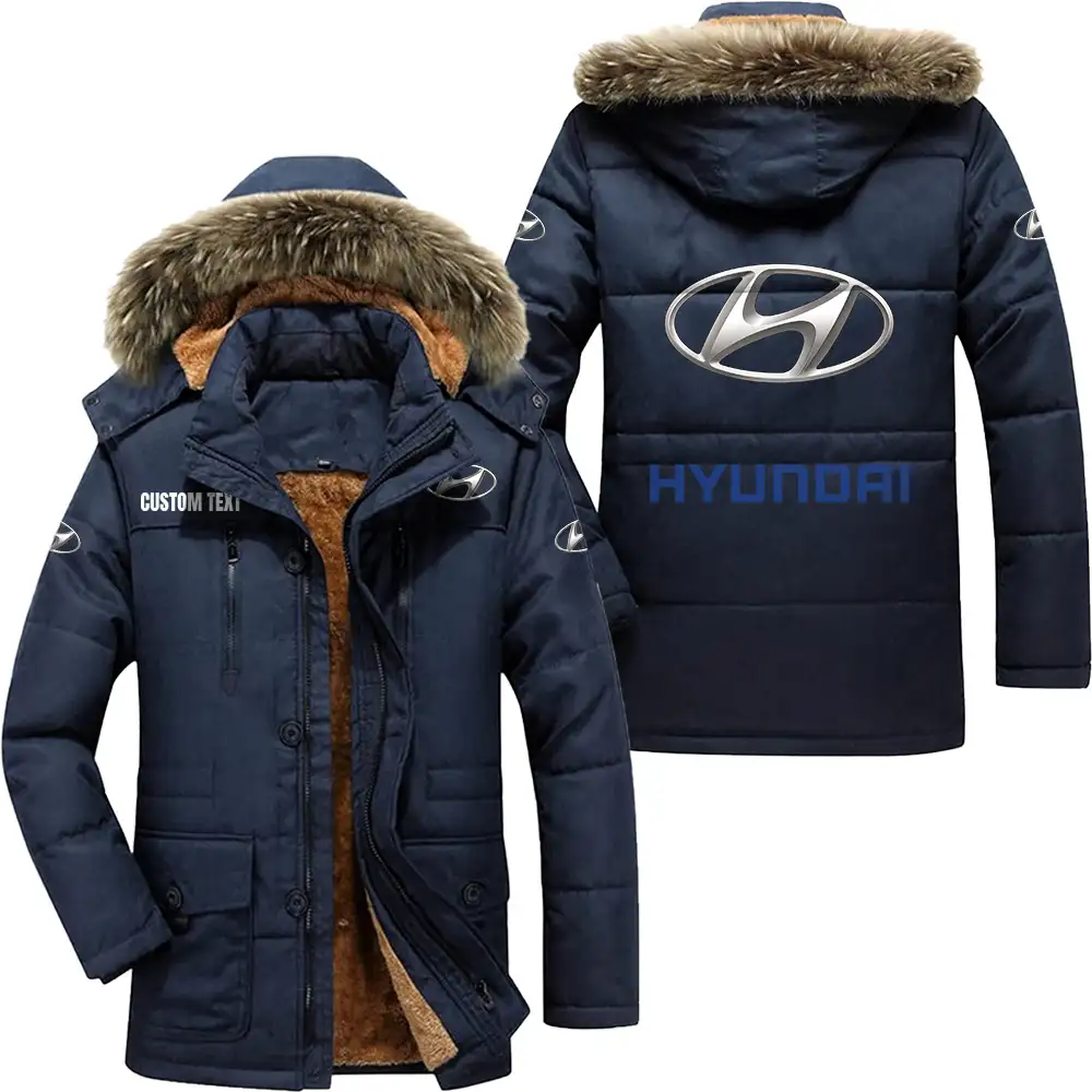 Hyundai Lapel Fur Integrated Fleece Jacket Customize Name,Customize Logo Car or Motorcycles model - Image 3