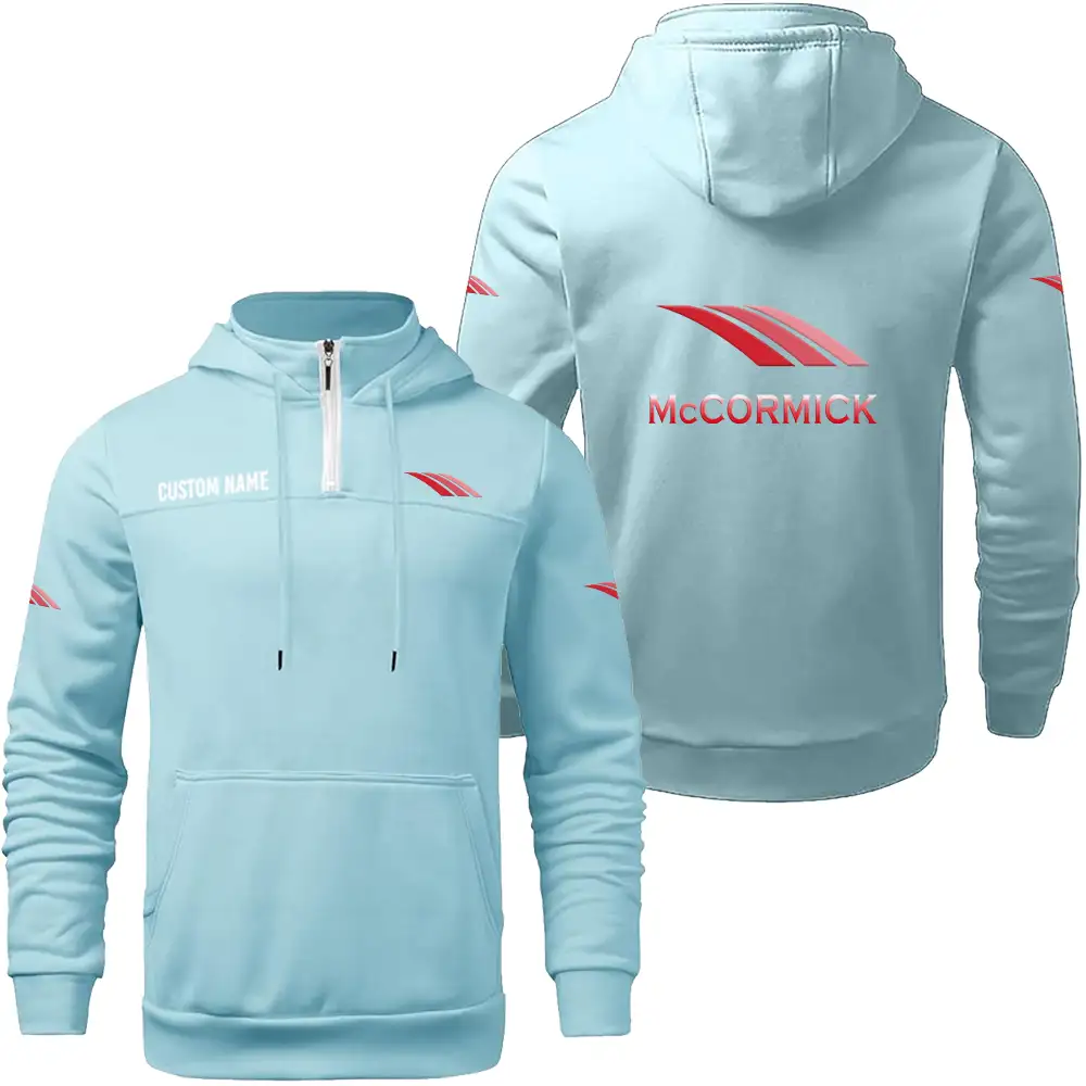 McCormick Hoodie sweater Winter Casual Top Sweater Solid Color Sweatshirts Hooded Zipper Customize Name and Logo Car or Motorcycles model - Image 7