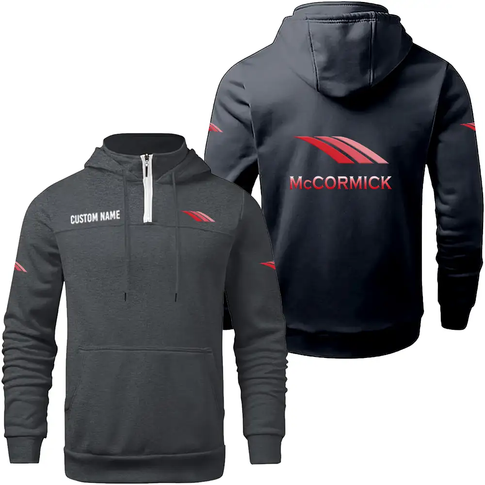 McCormick Hoodie sweater Winter Casual Top Sweater Solid Color Sweatshirts Hooded Zipper Customize Name and Logo Car or Motorcycles model - Image 3