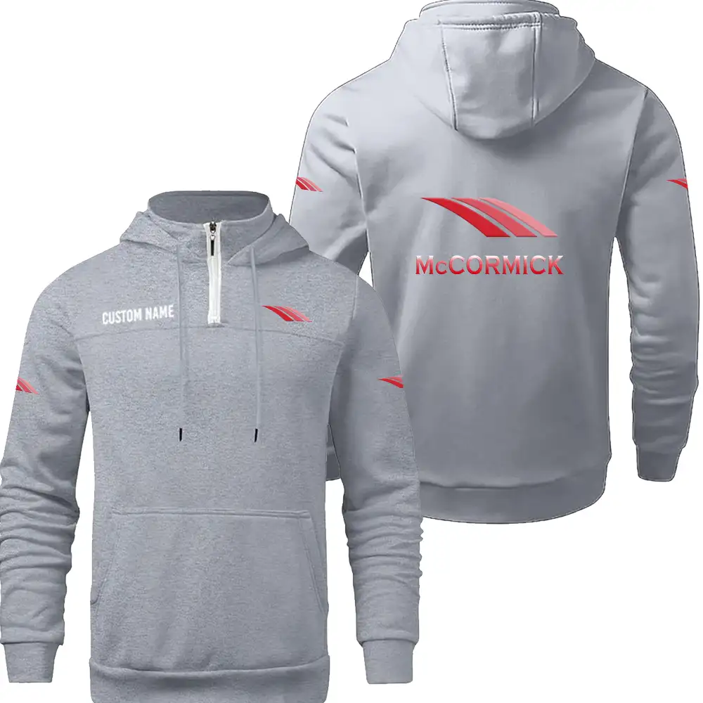 McCormick Hoodie sweater Winter Casual Top Sweater Solid Color Sweatshirts Hooded Zipper Customize Name and Logo Car or Motorcycles model - Image 4