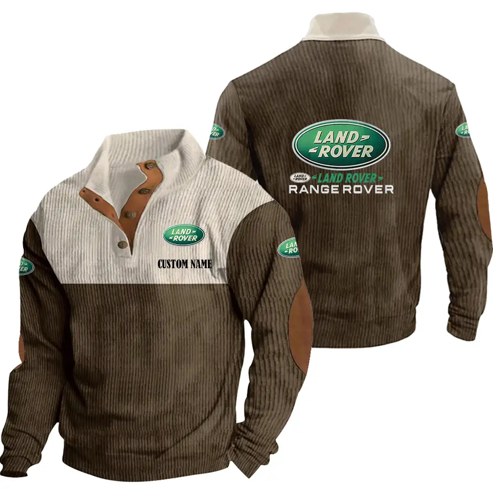 Range Rover Men's Corduroy Casual Stand Collar Sweatshirts Vintage Color Customize Name and Logo Car or Motorcycles model - Image 6
