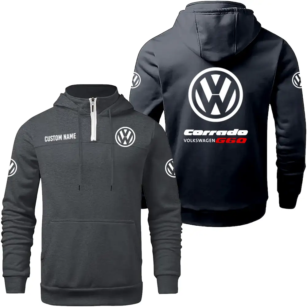 Volkswagen Corrado G60 Hoodie sweater Winter Casual Top Sweater Solid Color Sweatshirts Hooded Zipper Customize Name and Logo Car or Motorcycles model - Image 3