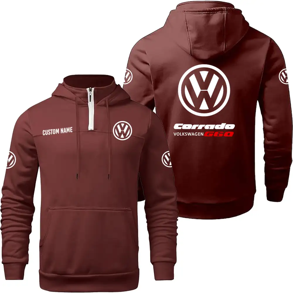 Volkswagen Corrado G60 Hoodie sweater Winter Casual Top Sweater Solid Color Sweatshirts Hooded Zipper Customize Name and Logo Car or Motorcycles model - Image 6