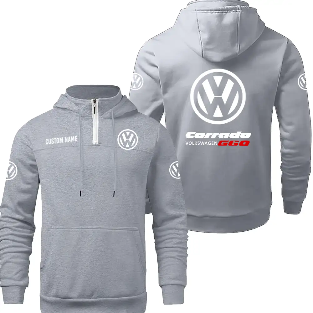 Volkswagen Corrado G60 Hoodie sweater Winter Casual Top Sweater Solid Color Sweatshirts Hooded Zipper Customize Name and Logo Car or Motorcycles model - Image 4