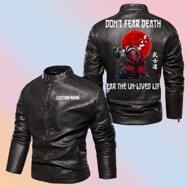 Personalized Leather Jacket The Samurai Spirit