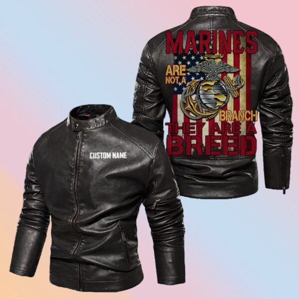 Personalized Leather Jacket Marines Are Not A Branch - They Are A Breed