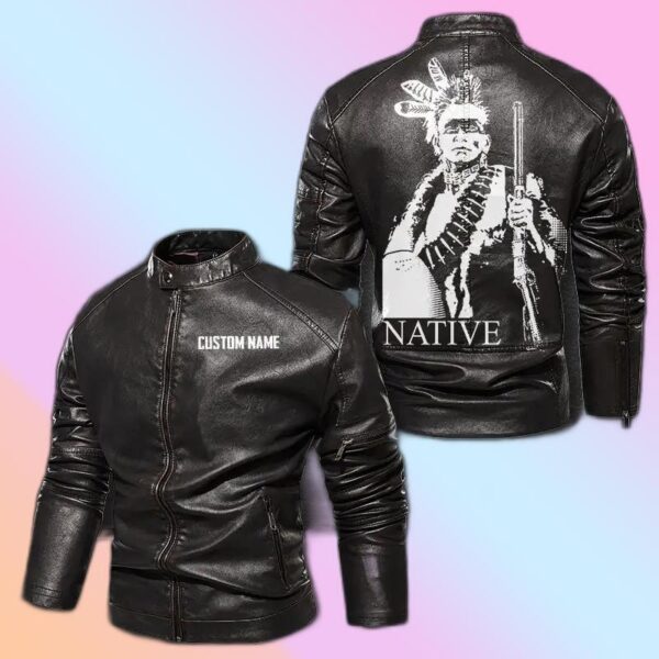 Personalized Leather Jacket Proud Native