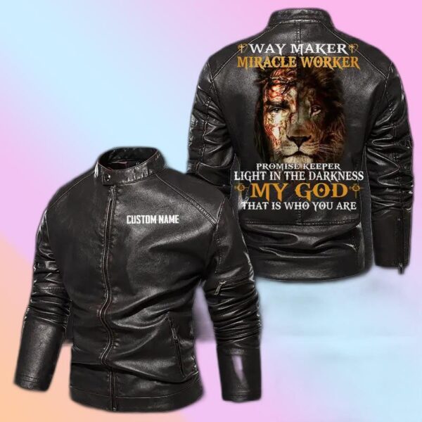 Personalized Leather Jacket My God - That Is Who You Are