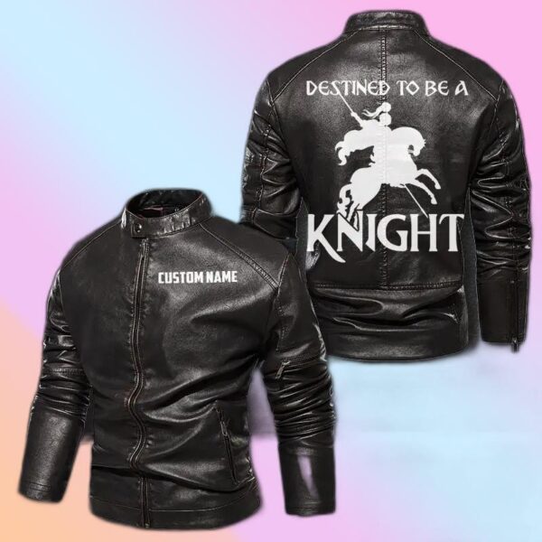 Personalized Leather Jacket Destinied To Be A Knight Motorcycle Rider