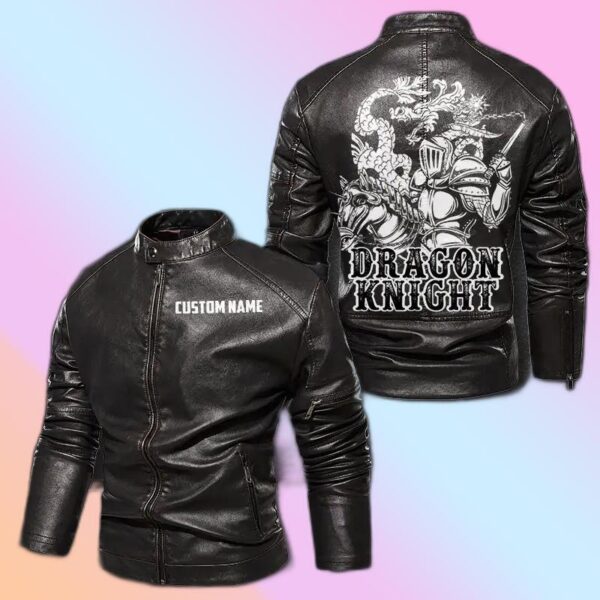 Personalized Leather Jacket Dragon Knight