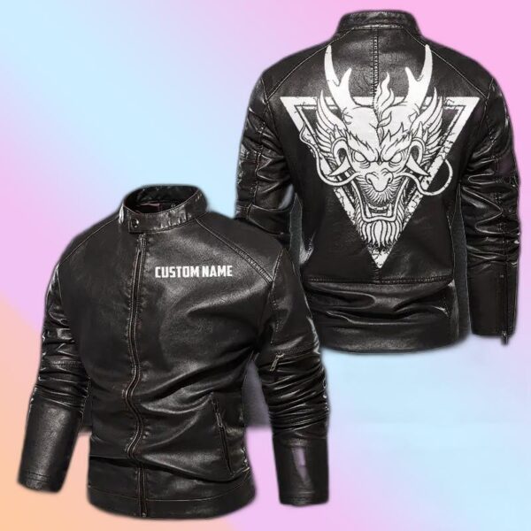 Personalized Leather Jacket Dragon Motorcycle Club