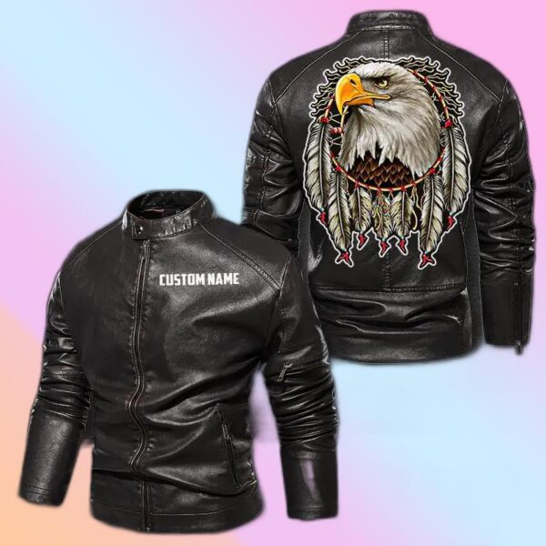 Personalized Leather Jacket The Native Eagle