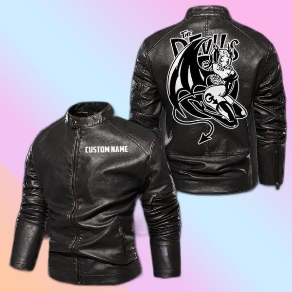 Personalized Leather Jacket Booty Devil Motorcycle Club