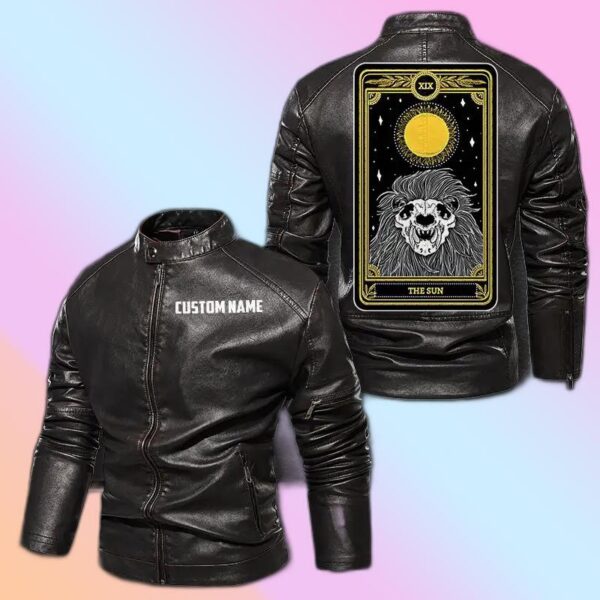 Personalized Leather Jacket The Sun Tarot Card