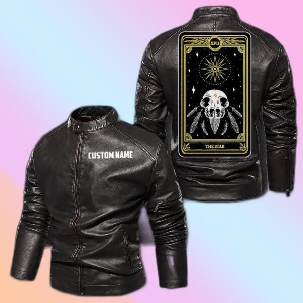 Personalized Leather Jacket The Star Tarot Card