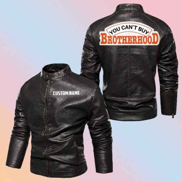 Personalized Leather Jacket Brotherhood Motorcycle Club
