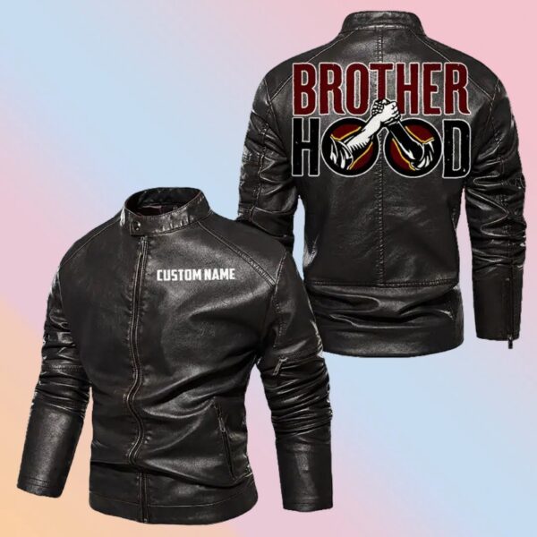 Personalized Leather Jacket Brotherhood Motorcycle Club