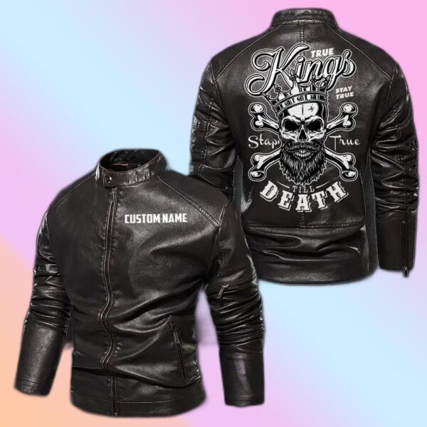 Personalized Leather Jacket True Kings Till Death Motorcycle Club