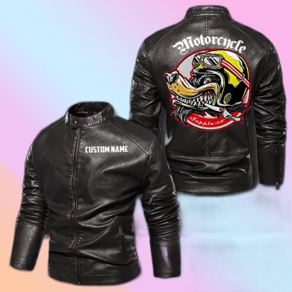 Personalized Leather Jacket Motocycle And Wolf Club