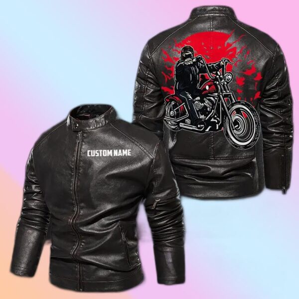 Personalized Leather Jacket Blood Moon Rider
