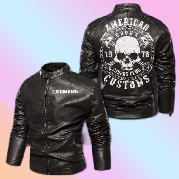 Personalized Leather Jacket The Bronx Biker Club