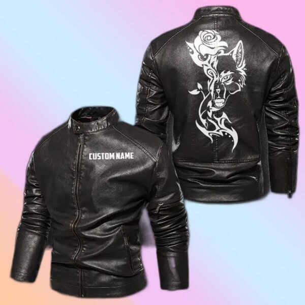 Personalized Leather Jacket Wild And Rose