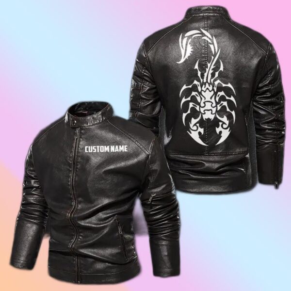 Personalized Leather Jacket Scorpion