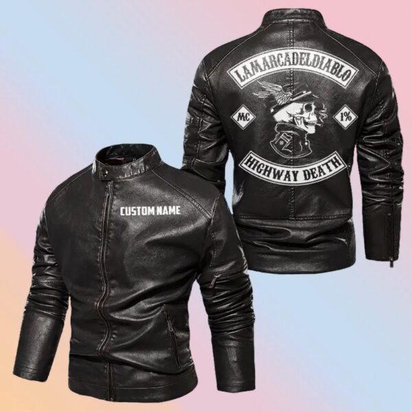 Personalized Leather Jacket The Mark Of The Devil Skull