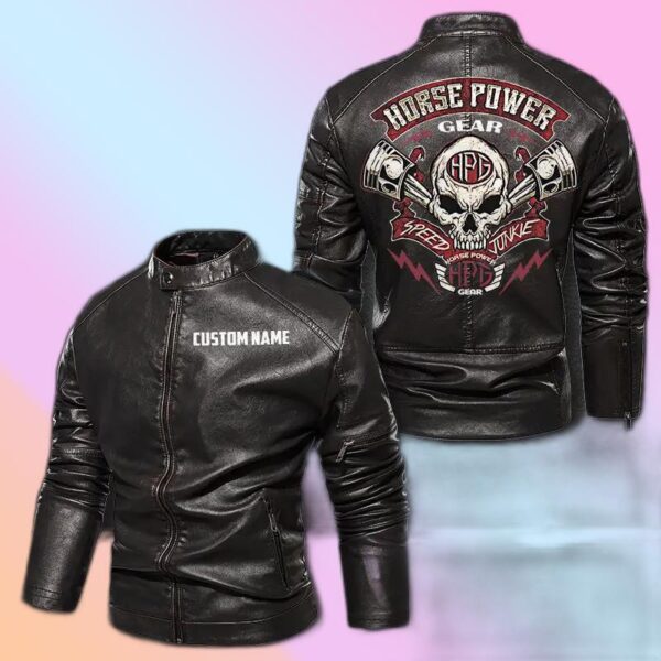 Personalized Leather Jacket House Power Gear Skull