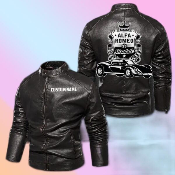 Personalized Leather Jacket Alfa Romeo Stradale