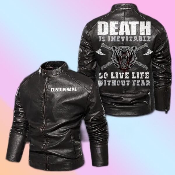 Personalized Leather Jacket Live A Life Without Fear