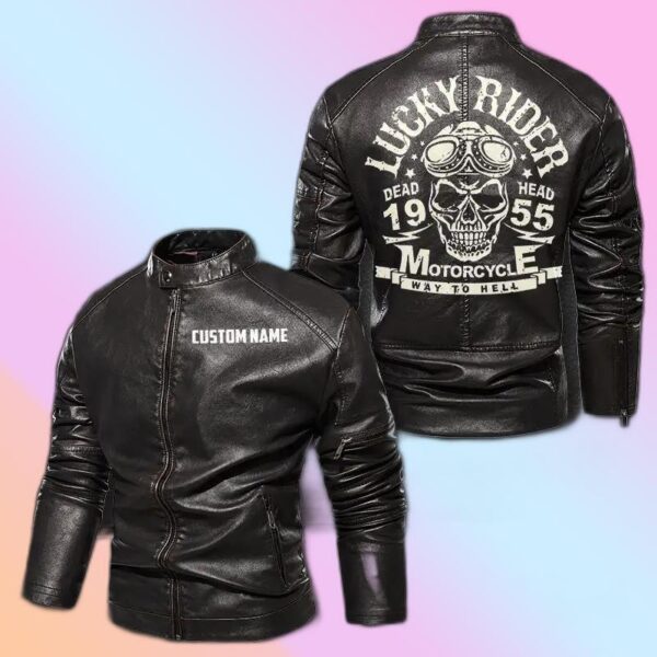 Personalized Leather Jacket Lucky Rider Ways To Hell