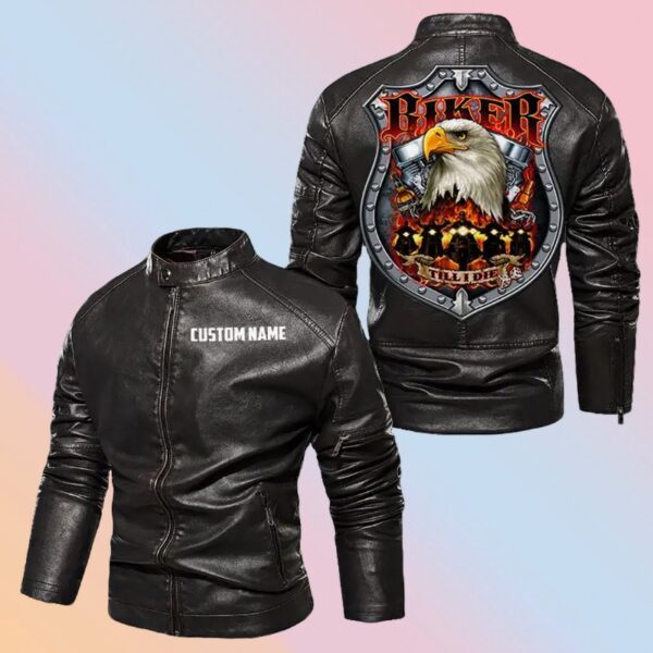 Personalized Leather Jacket Freedom Biker Till I Die