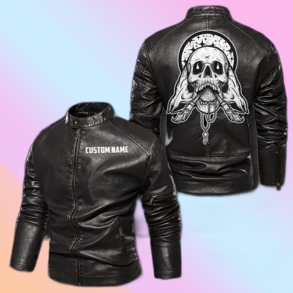 Personalized Leather Jacket Skull And Art