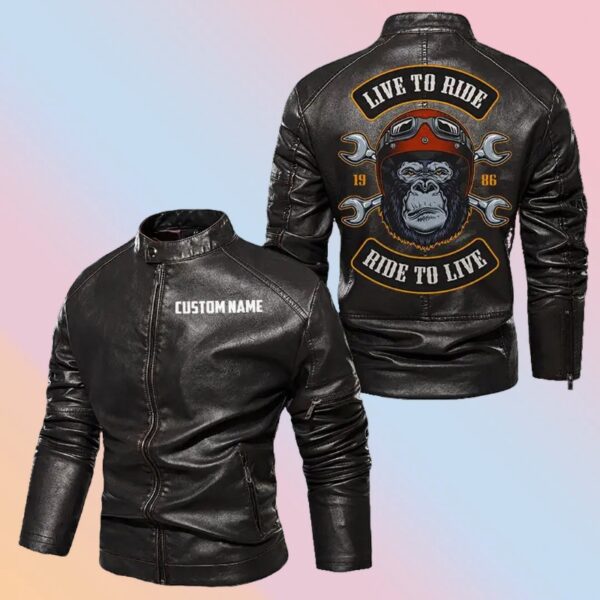 Personalized Leather Jacket Live To Ride Ride To Live