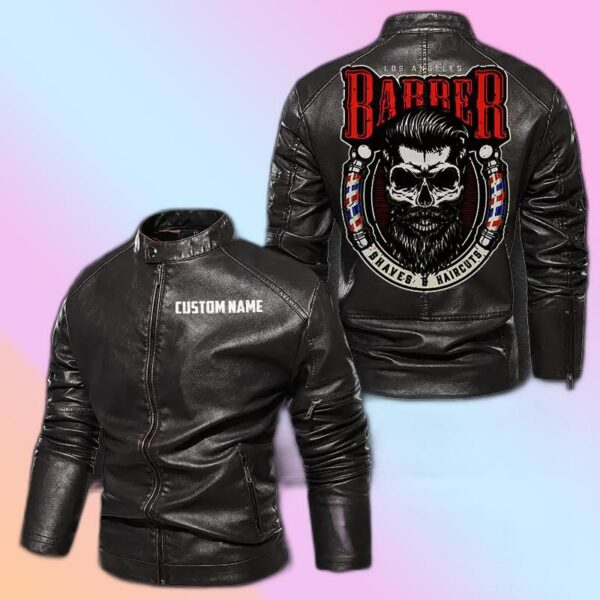 Personalized Leather Jacket Lost Angeles Babber Skull