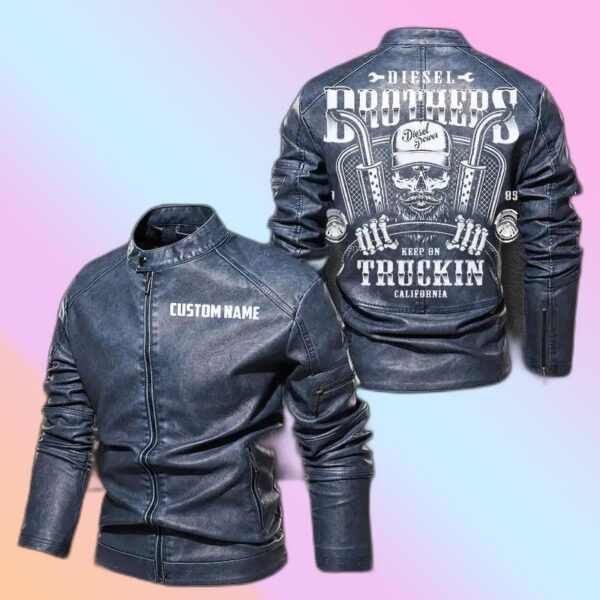 Personalized Leather Jacket Diesel Brothers Skull